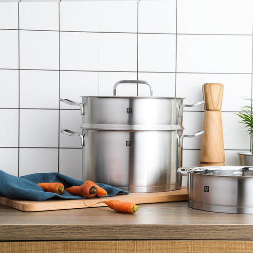 双立人 Zwilling Moment 深烧锅+蒸笼套装 24cm ZW-C130 商品图3