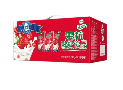 伊利果粒优酸乳草莓味245g（1*12）*1箱2020.11月份到期 商品图0