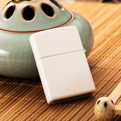 zippo正版男士限量白哑漆红色彩印龙图腾打火机28855 商品图3