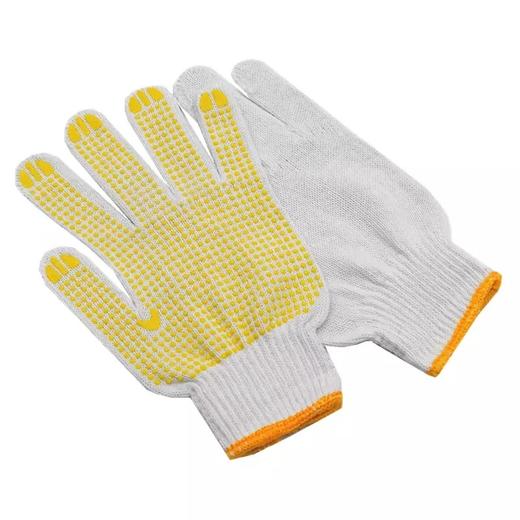 点珠手套棉纱点塑手套线手套点胶手套防滑耐用劳保手套棉纱 商品图2