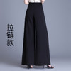 PDD-春夏新款阔腿裤高腰长裤宽松甩裤阔腿裤时尚黑色长裤 商品缩略图2