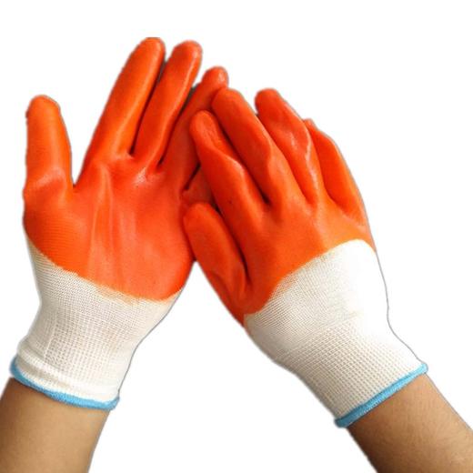 劳保手套浸胶耐磨PVC平挂牛筋胶手套薄款工作防护 商品图0