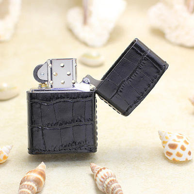 zippo打火机鳄鱼皮纹压花(黑色皮) ZBT-5-23a 商品图2