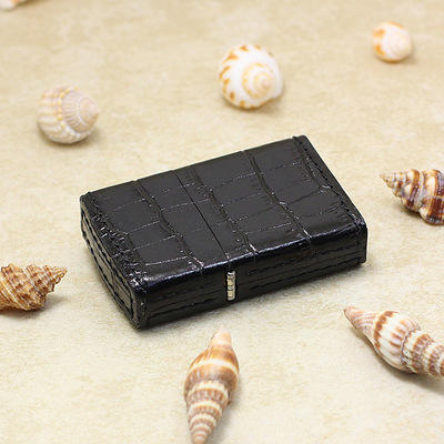 zippo打火机鳄鱼皮纹压花(黑色皮) ZBT-5-23a 商品图0
