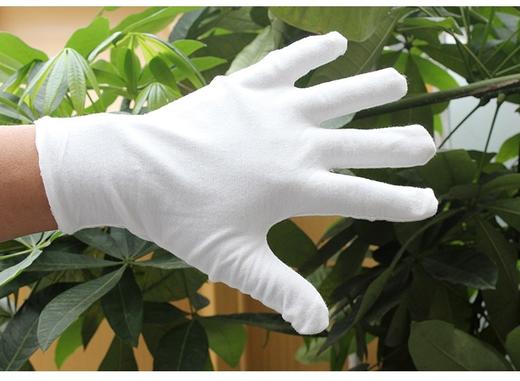 白色手套纯棉薄款劳保作业文玩防晒汗布盘珠开车白棉礼仪手套12付/包 商品图6