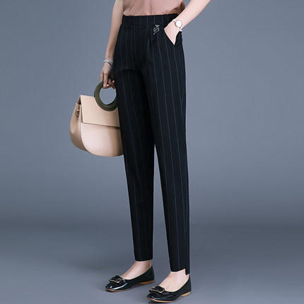 RDDZ-536-5休闲裤女直筒长裤高腰女装中年女裤 商品图1