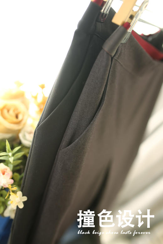 狠显瘦松紧腰微胖界肯定要收 精纺羊毛抗皱干爽西装裤 商品图6