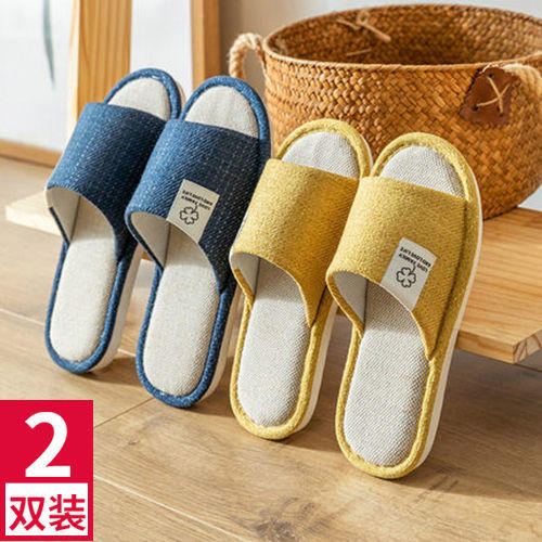 舒适亚麻四季棉麻男女家居拖鞋 商品图7