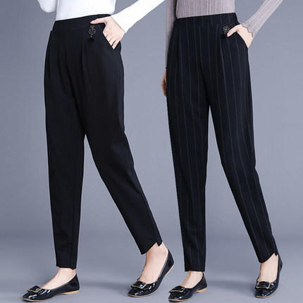 RDDZ-536-5休闲裤女直筒长裤高腰女装中年女裤 商品图0