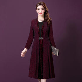 YM-8290#秋季中年妈妈装宽松大码韩版百搭开衫外套