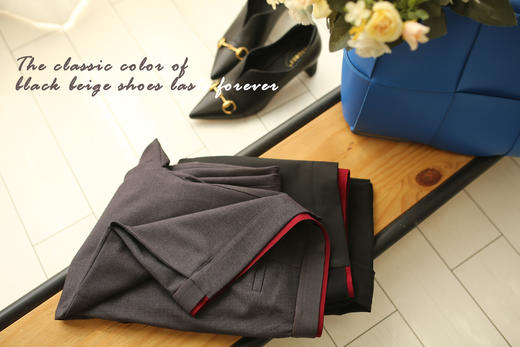 狠显瘦松紧腰微胖界肯定要收 精纺羊毛抗皱干爽西装裤 商品图5