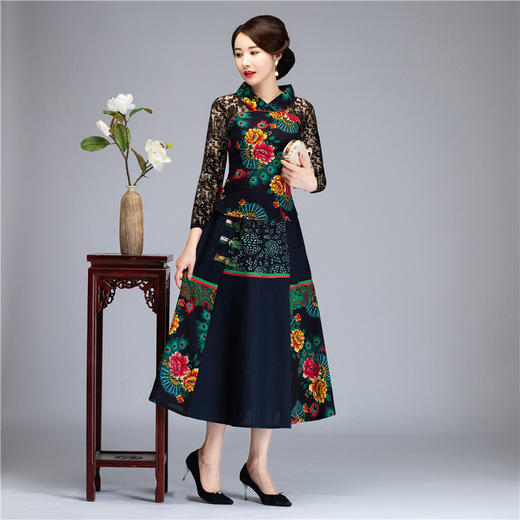 YTG-唐装长袖民族风两件套 商品图0