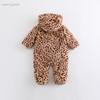 马克珍妮2020新款冬装 婴儿豹纹仿兔毛夹棉连体衣 宝宝爬服201779 商品缩略图1