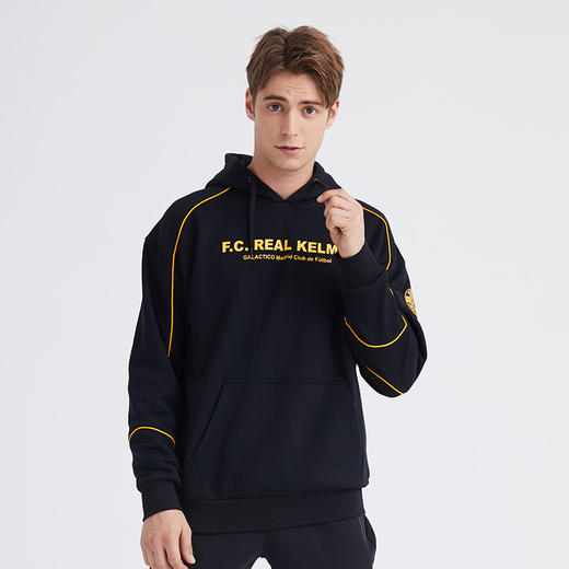 卡尔美KELME秋冬新款学生休闲连帽卫衣时尚字母韩版潮流男套头衫 商品图1