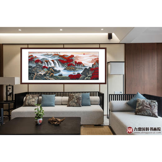 侯志明《鸿运当头》96*240cm 山水横幅作品 办公室/客厅/书房挂画 商品图2