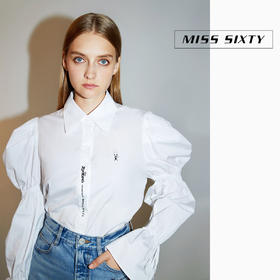Miss Sixty2020秋季新款疯狂动物城系列印花纯棉泡泡袖上衣衬衫603XJ2800000