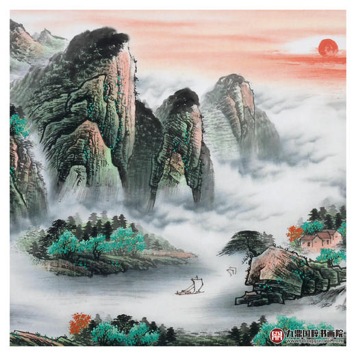 侯志明《福地安居》96*240cm 山水横幅作品 办公室/客厅/书房挂画 商品图4