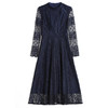WZNH-ALYI6338秋季新款时尚气质圆领蕾丝连衣裙 商品缩略图4