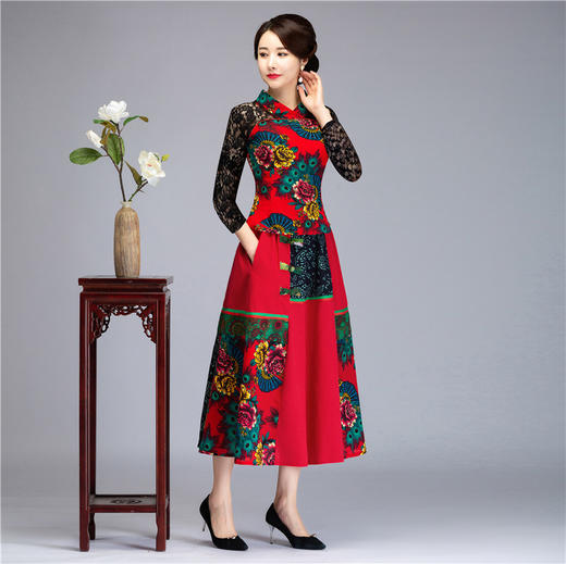 YTG-唐装长袖民族风两件套 商品图1