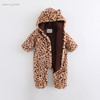 马克珍妮2020新款冬装 婴儿豹纹仿兔毛夹棉连体衣 宝宝爬服201779 商品缩略图2