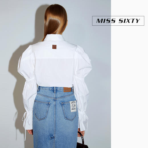 Miss Sixty2020秋季新款疯狂动物城系列印花纯棉泡泡袖上衣衬衫603XJ2800000 商品图1