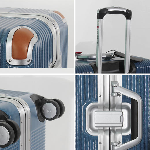 2020瑞士军刀新款商务旅行箱抗摔耐磨登机箱包角设计A-9068 商品图2