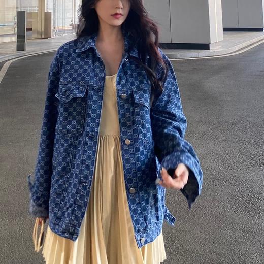 点此购买 GUCCI男女满印提花牛仔外套 曾158752 商品图1