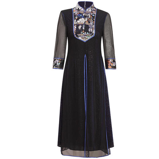 DLQ-A2698轻奢名媛气质中国风连衣裙 商品图3