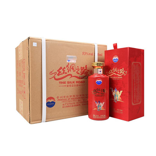 【推荐】贵州茅台股份出品 丝绸之路 53度 酱香型白酒 500ml*6瓶 整箱 商品图0