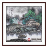 高云鹏《水乡晨曲》68*68cm 山水斗方作品 办公室/客厅挂画 商品缩略图0