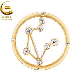 中国黄金 十二星座钻石吊坠系列（不含链） 商品图1
