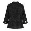 黑色亮丝花呢宽肩西装外套 商品缩略图2