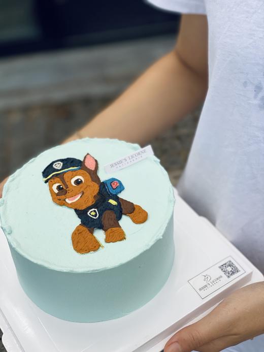 手绘汪汪队奶油生日蛋糕 商品图0
