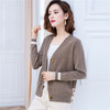 XQY-185156早秋新款2020韩版纯色针织开衫毛衣女装外套 商品缩略图1