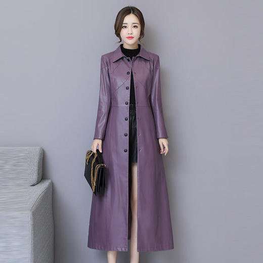 TZX-韩版皮风衣外套 商品图0