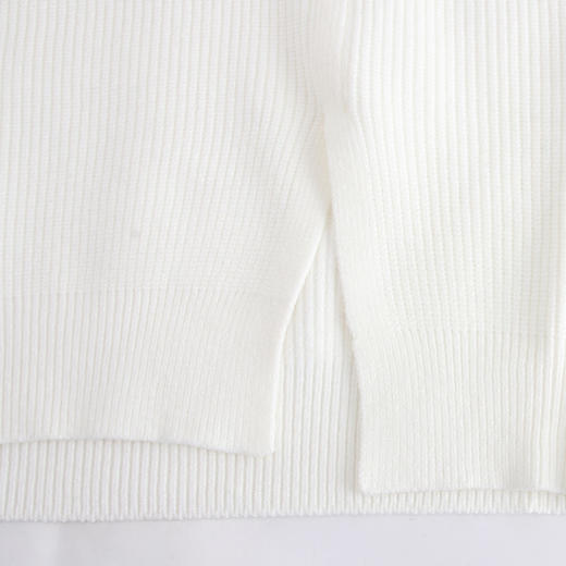 T潮流前线针织毛衫2017年冬装新品高领不规则下摆青春校园韩版女 商品图3