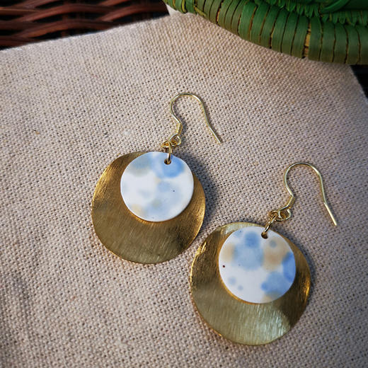 【 矢维艺术陶艺工作室】跨境陶瓷耳环（欧美款） 商品图2