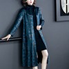 NYL-319685女装长款过膝大码妈妈装韩版宽松洋气风衣外套 商品缩略图2
