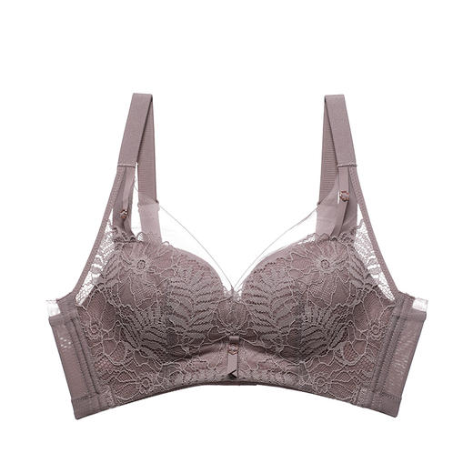 雅黛丽内衣女蕾丝文胸舒适无钢圈调整中厚杯聚拢侧收文胸罩女DYW06205 商品图1