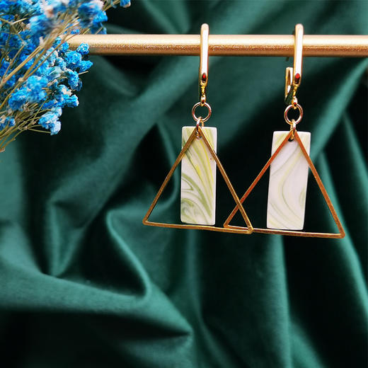 【 矢维艺术陶艺工作室】跨境陶瓷耳环（厂家耳饰） 商品图3