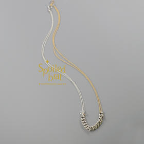 spoiledbrat jewelry金银撞色项链