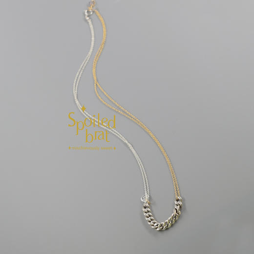 spoiledbrat jewelry金银撞色项链 商品图0