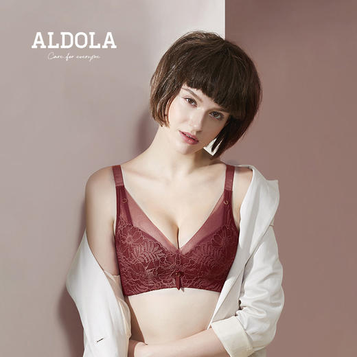 雅黛丽内衣女蕾丝文胸舒适无钢圈调整中厚杯聚拢侧收文胸罩女DYW06205 商品图0