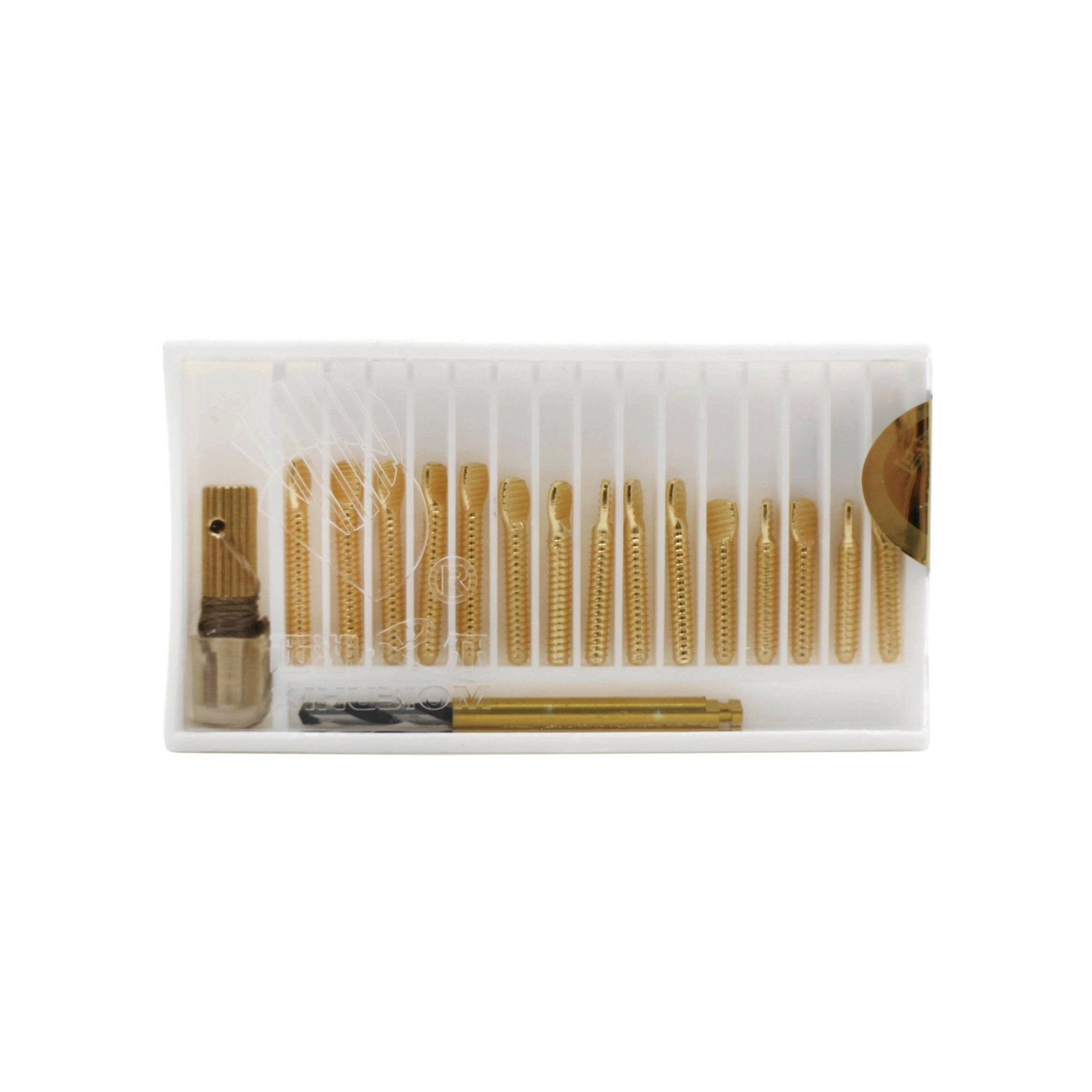 牙用根管桩(西湖巴尔 24k镀金前牙骨螺纹根管钉/牙用根管桩 扁头)