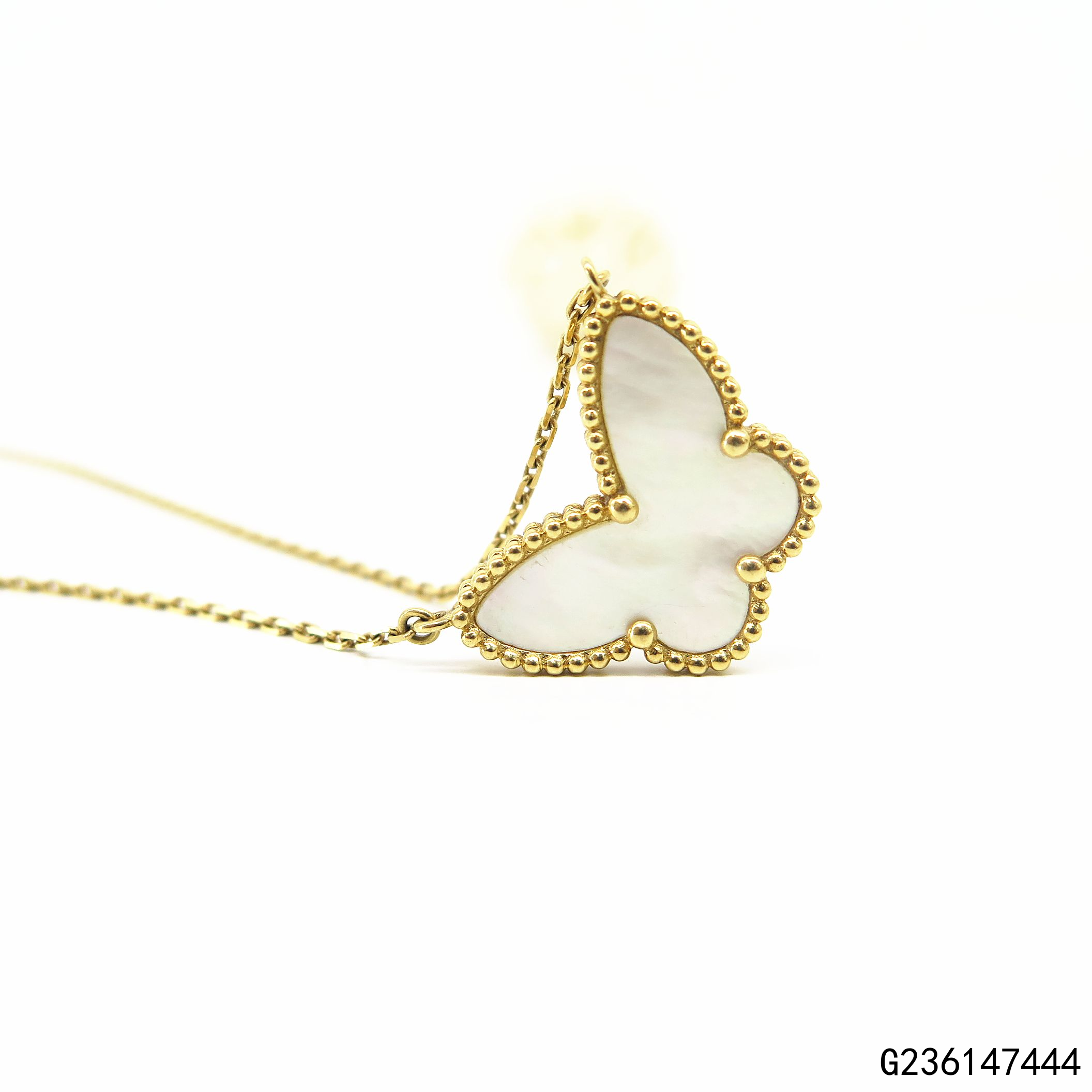 【二手9新】梵克雅宝lucky alhambra蝴蝶吊坠/g236147444