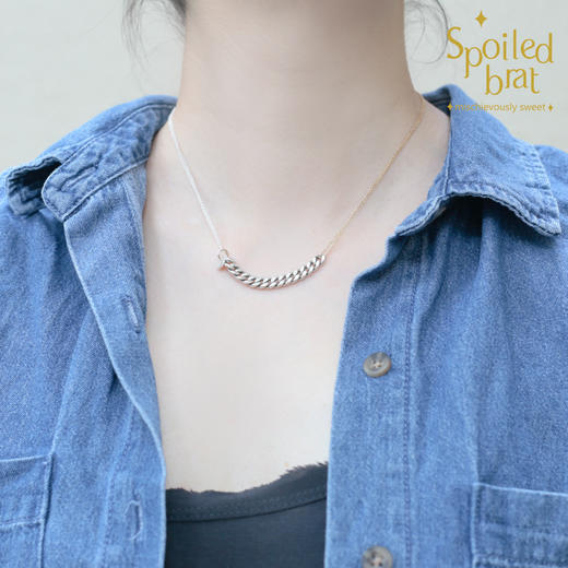 spoiledbrat jewelry金银撞色项链 商品图3
