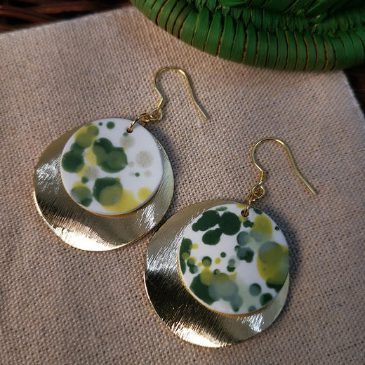 【 矢维艺术陶艺工作室】跨境陶瓷耳环（欧美款） 商品图1