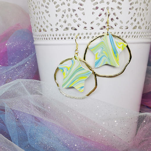 【 矢维艺术陶艺工作室】跨境陶瓷耳环（三角型） 商品图3