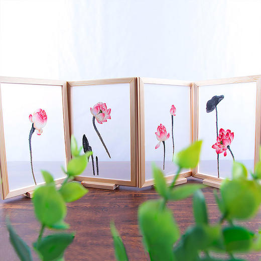 【东方美绣】创意方形刺绣框画（材料包+画框+底座） 商品图2