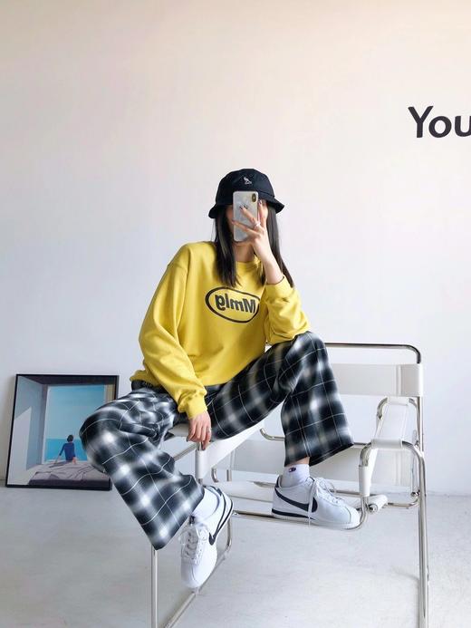 点此购买 mmlg男女款字母印花圆领卫衣 莲158886 商品图5